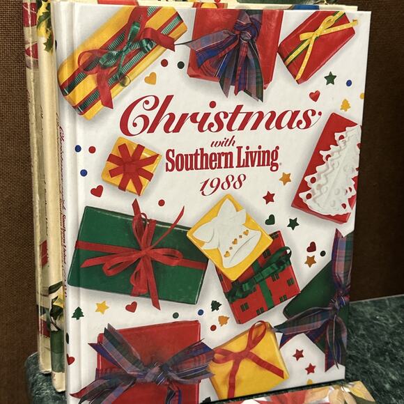 5 Christmas With Southern Living Hardcover Books 1985–1989 Vintage Cookbook Set - Picture 3 of 6